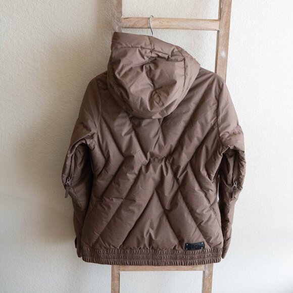 Burton Dandridge Down Jacket Women’s Medium DRYRIDE 550 Fill, Waterproof Brown - Picture 8 of 16